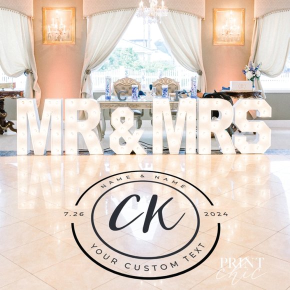 Custom Wedding Dance Floor Decal - Personalized